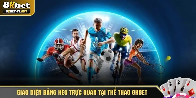 Giao diện bảng kèo trực quan tại thể thao 8KBET